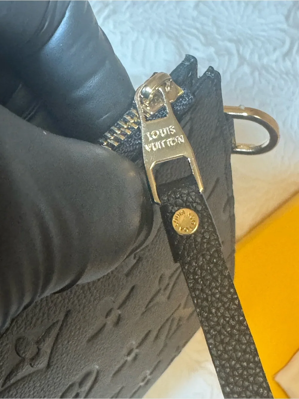 Louis Vuitton Black Embossed Monogram Flat Pouch